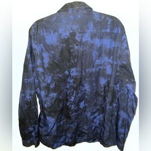 Black and blue splatter paint long sleeve shirt